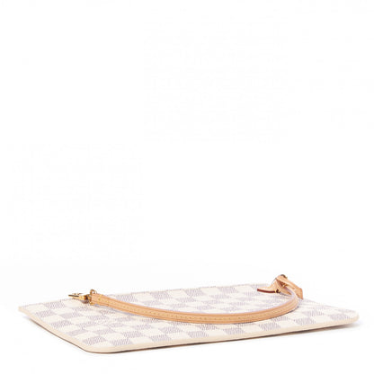Louis Vuitton Damier Azur Neverfull MM GM Pochette Rose Ballerine 3 of 7