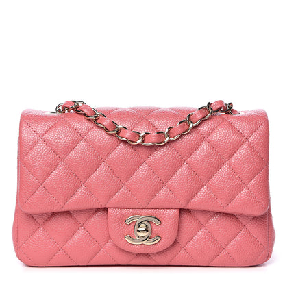 Chanel Caviar Quilted Mini Rectangular Flap Pink 1 of 12