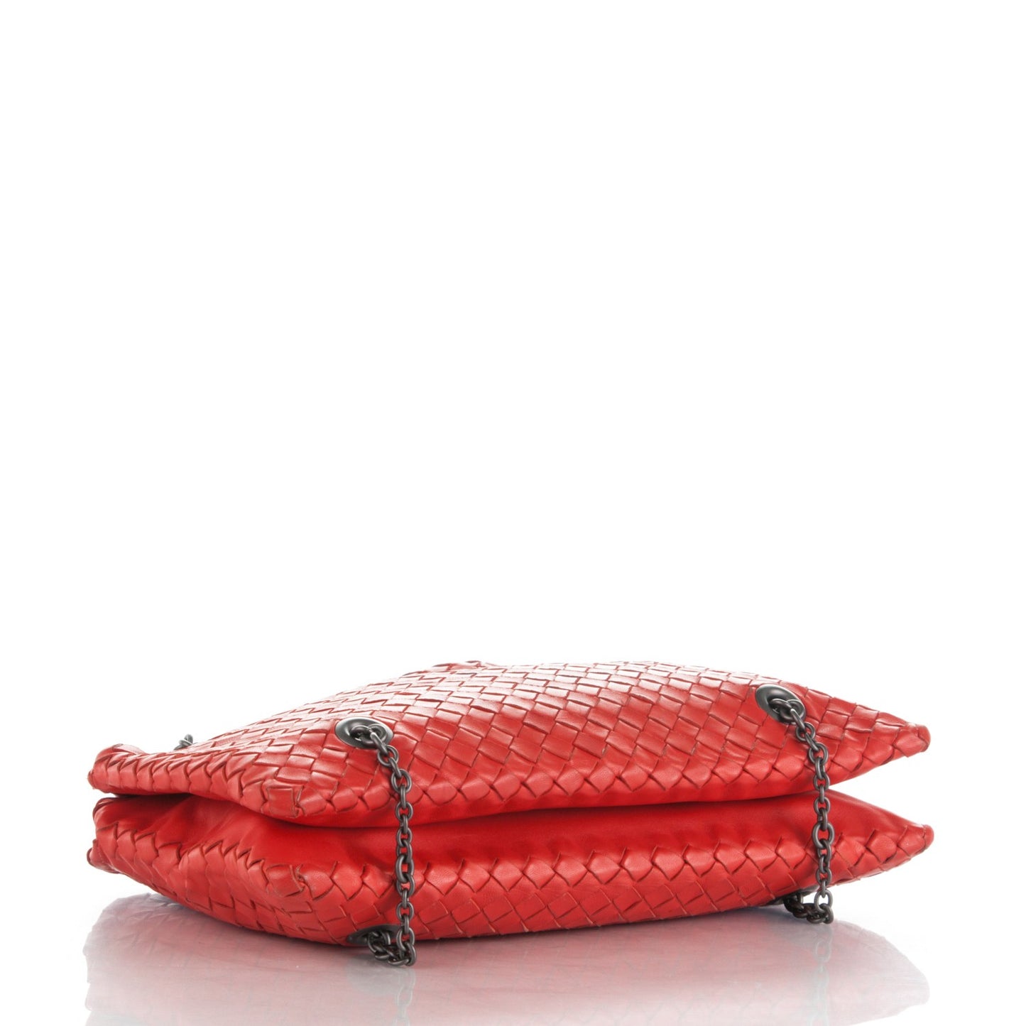 Nappa Intrecciato Shoulder Bag Red