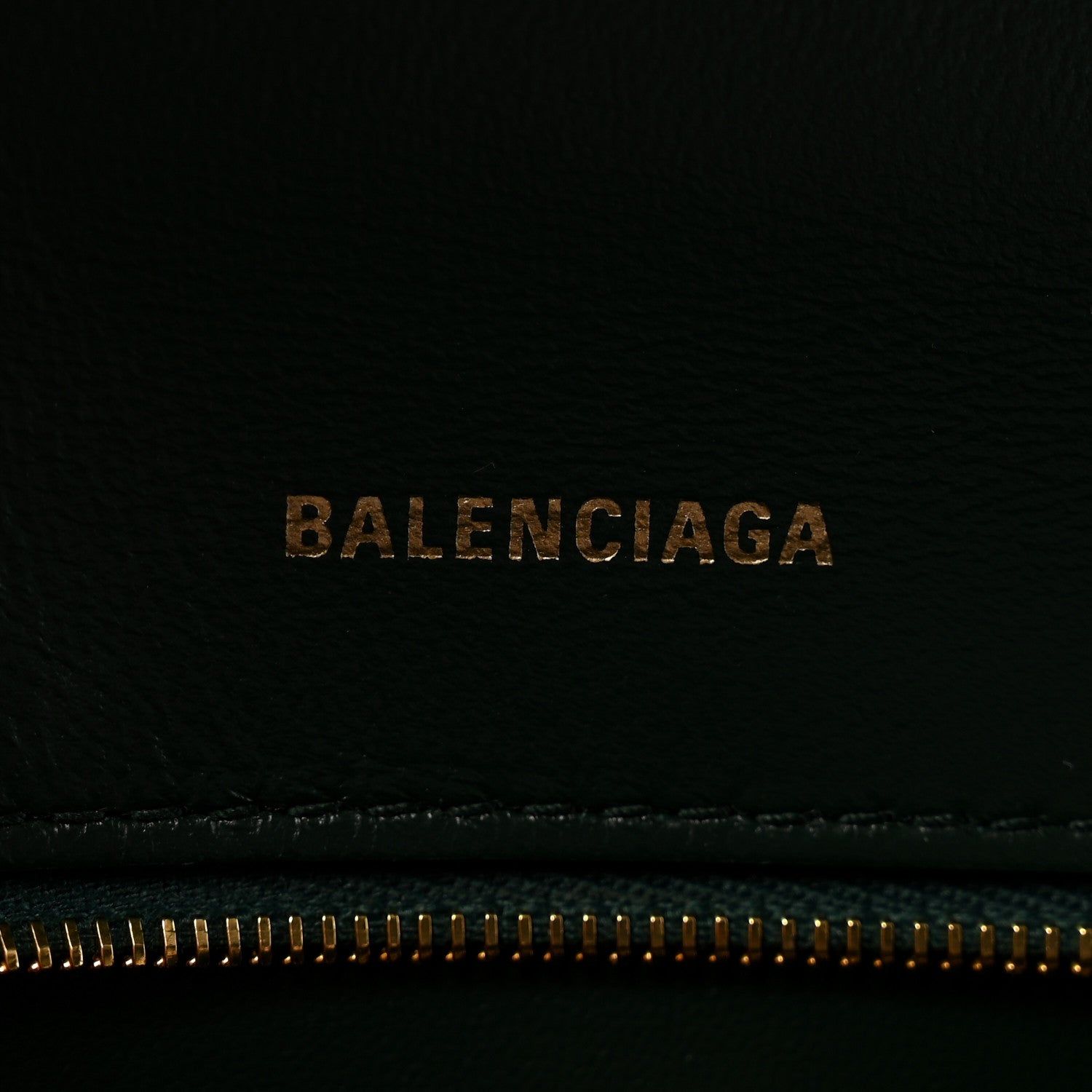 Balenciaga Shiny Calfskin Crocodile Embossed Small Hourglass Top Handle Bag Forest Green 6 of 13