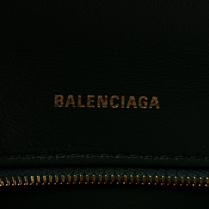 Balenciaga Shiny Calfskin Crocodile Embossed Small Hourglass Top Handle Bag Forest Green 6 of 13