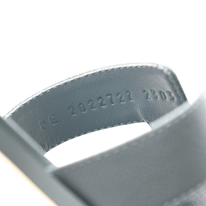 Hermes Epsom Oran Sandals 38 Gris Antarctique 8 of 12