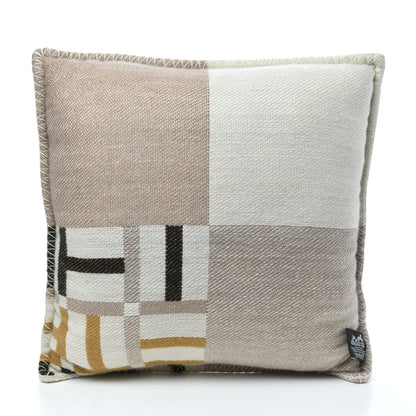 Hermes Wool Cashmere Avalon Facade Pillow Sable Ecru 2 of 3
