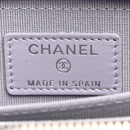 Chanel Caviar Quilted Zip Coin Purse Purple 6 of 8