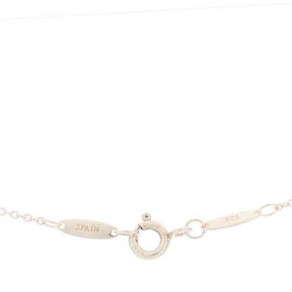 Tiffany Sterling Silver Aquamarine .06ct Elsa Peretti Color by the Yard Pendant Necklace 4 of 4