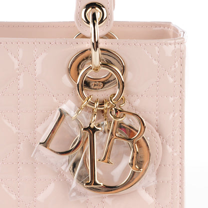 Christian Dior Patent Cannage Medium Lady Dior Rose Clair 6 of 9