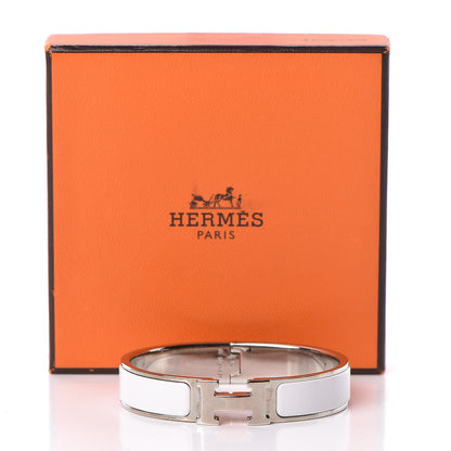 Hermes Enamel Narrow Clic Clac H Bracelet PM White 6 of 6