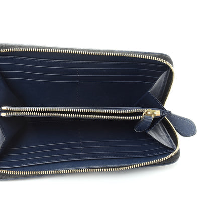 Burberry Haymarket Check Floral Print Zip Around Wallet Blue 5 of 8