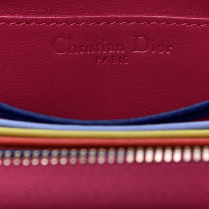 Christian Dior Lambskin Cannage Mini Lady Dior Zip Portemonnaie Fuchsia 6 of 8