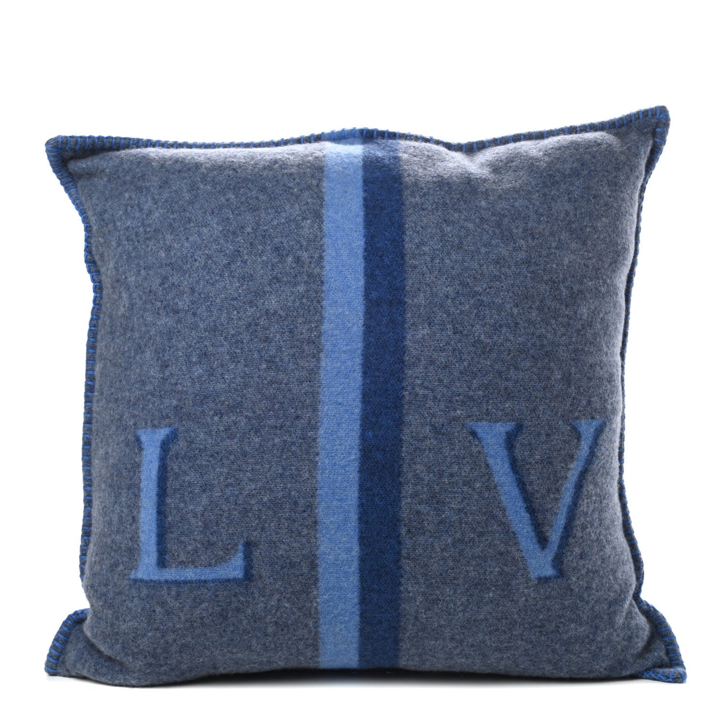 Wool Cashmere Cushion Pillow Blue Gray