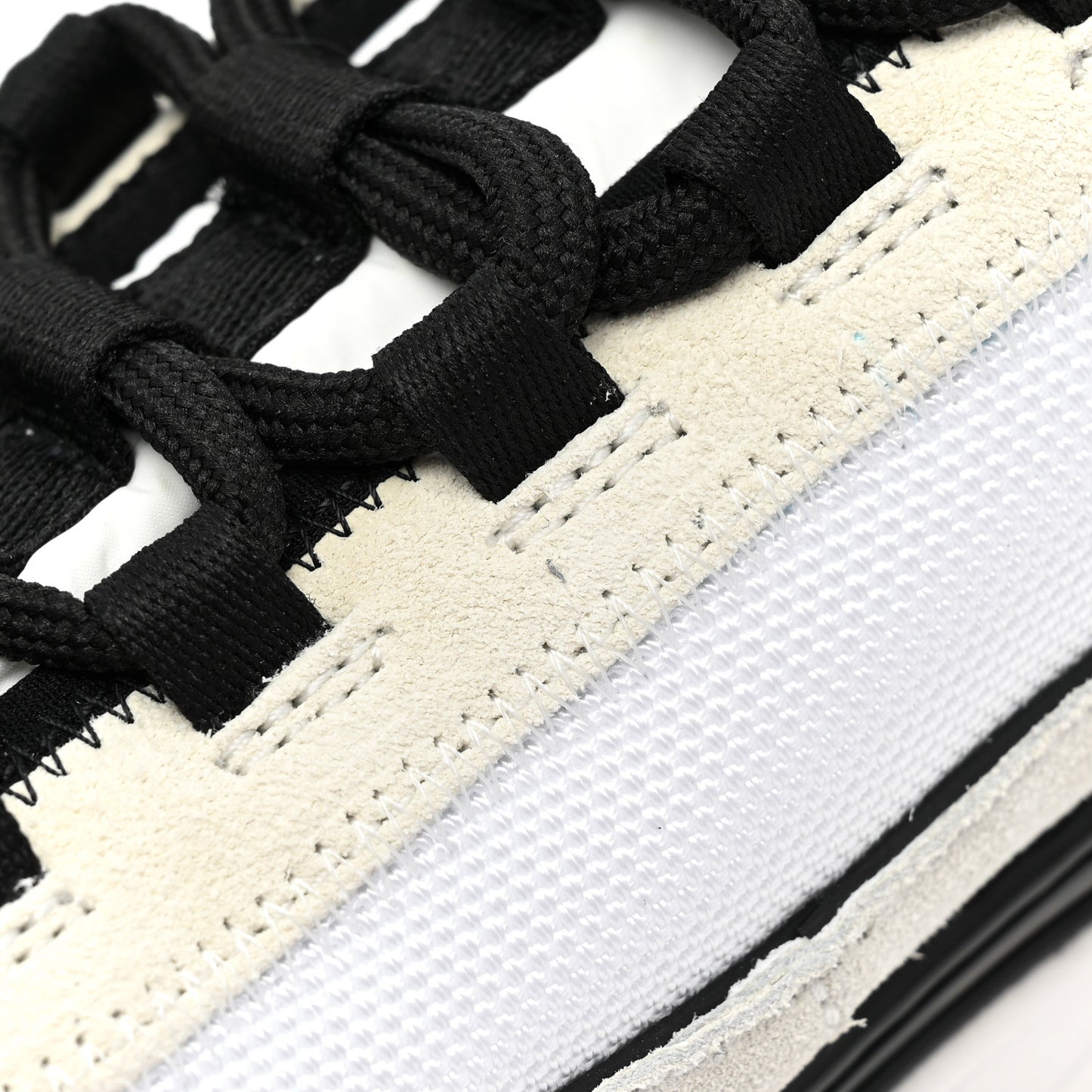 Velvet Calfskin Mixed Fibers CC Sneakers 40 Ivory Black