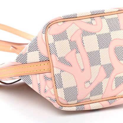 Louis Vuitton Damier Azur Tahitienne Nano Noe Rose Ballerine 8 of 9