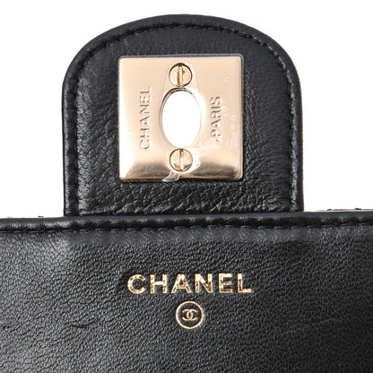 Chanel Lambskin Quilted Clutch With Chain Black 5 of 8