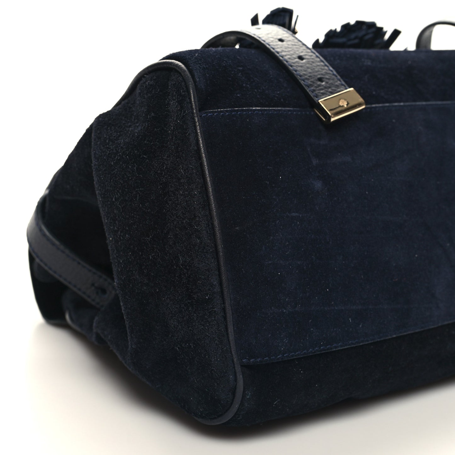 Heavy Suede Alexa Tassel Satchel Ink Blue