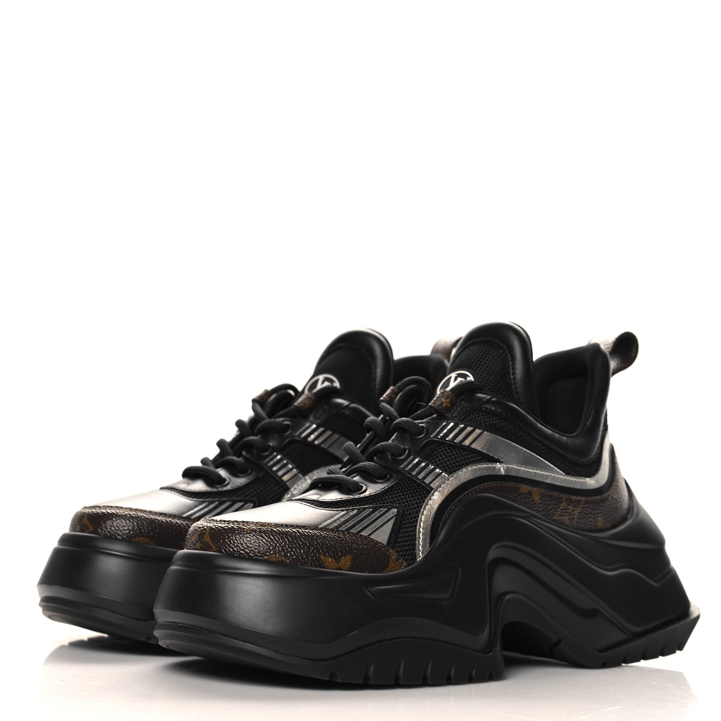 Calfskin Monogram LV Archlight 2.0 Platform Sneakers 37 37 Black
