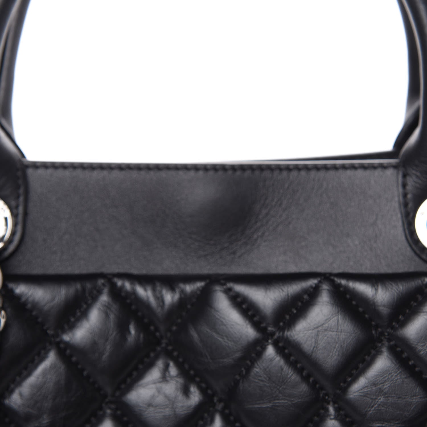 Chanel Aged Calfskin Quilted Be CC Tote Black 11 of 13