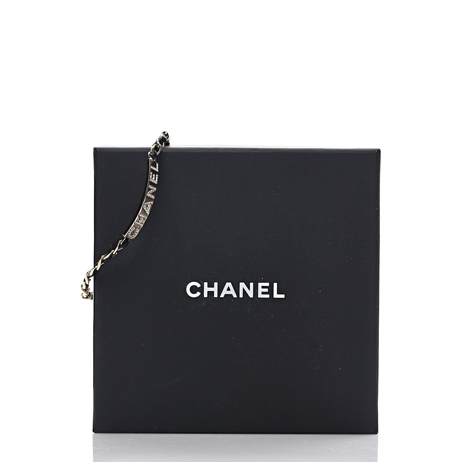 Chanel Metal Lambskin Crystal Sergeant Bracelet Gold 4 of 4