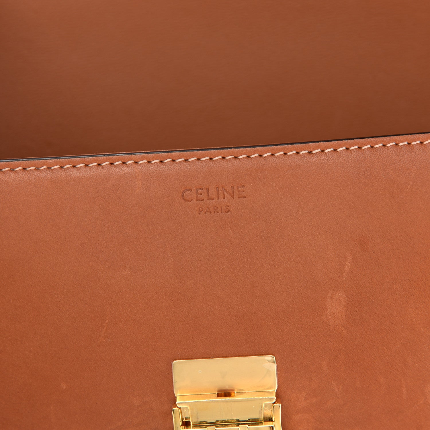 Celine Natural Calfskin Triomphe Shoulder Bag Tan 6 of 10