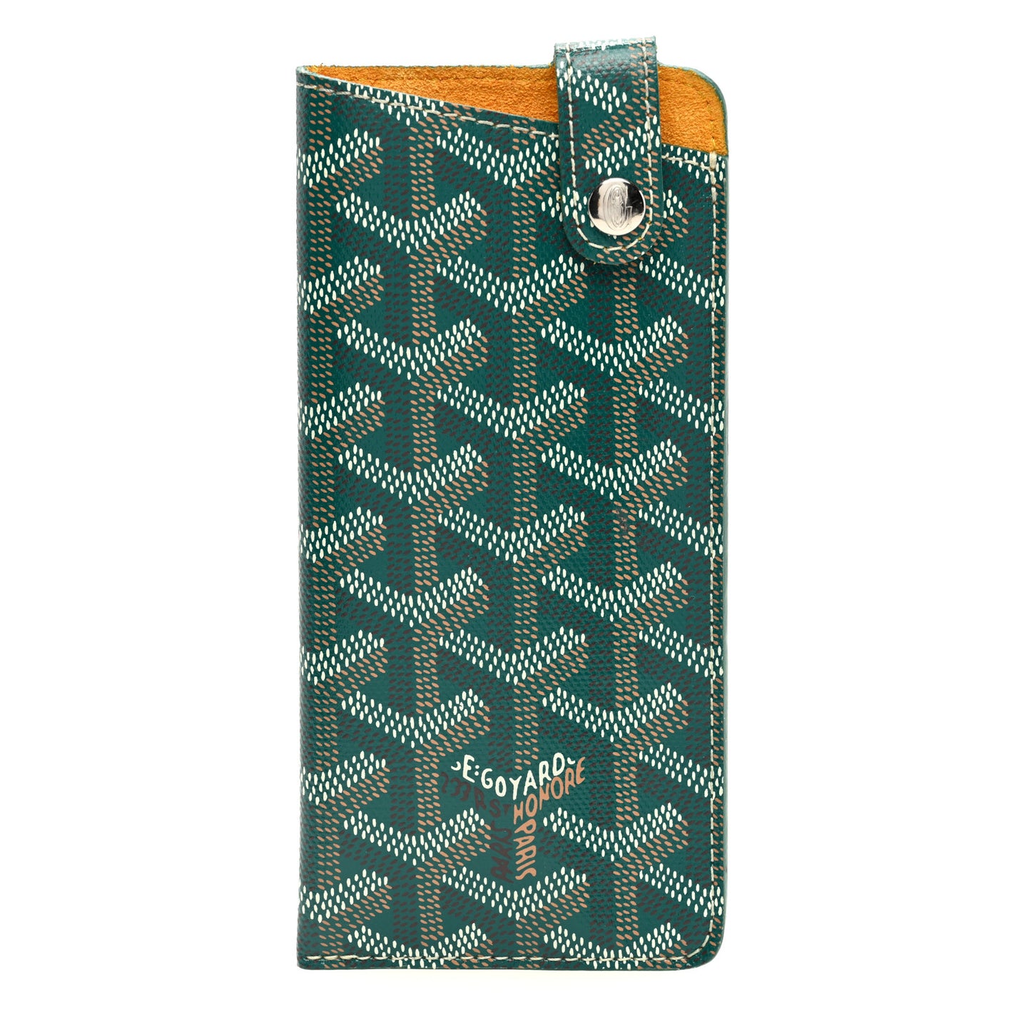 Goyardine Montmartre Glasses Case Green