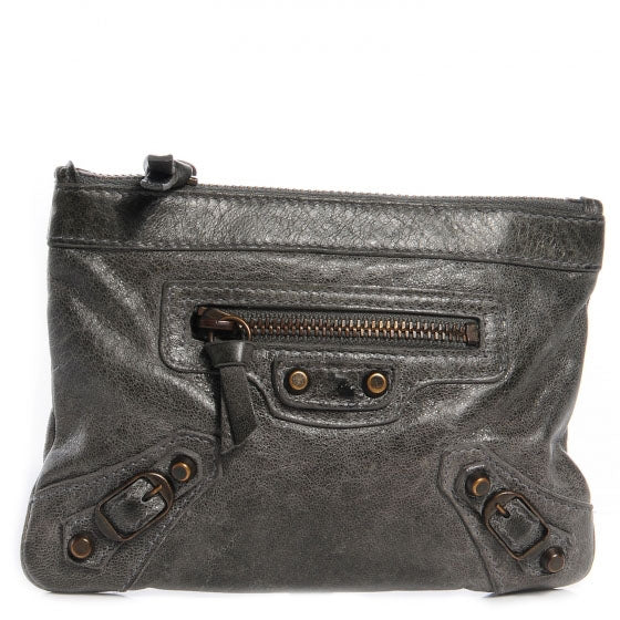 Balenciaga Chevre Porte-Monnaie Coin Purse Grey 1 of 10