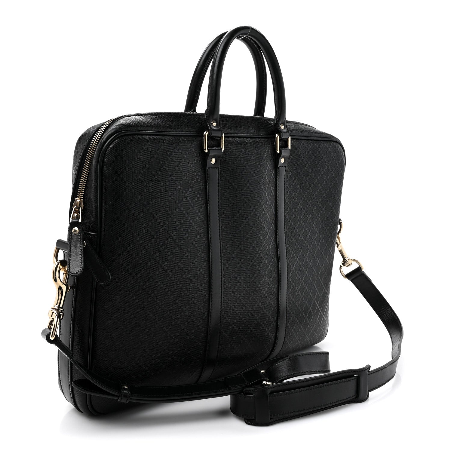 Gucci Diamante Signature Briefcase Black 2 of 16