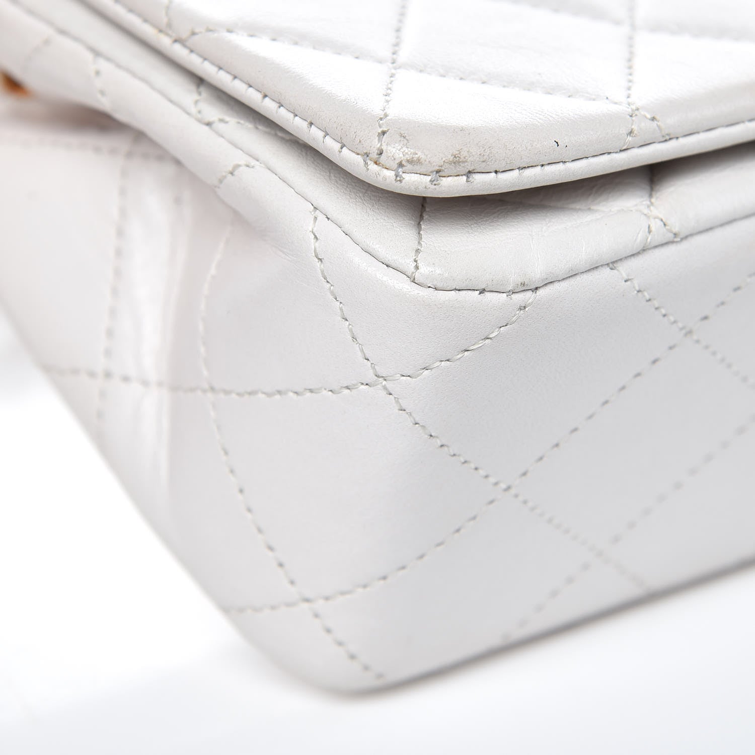 Chanel Lambskin Quilted Mini Flap White 9 of 14