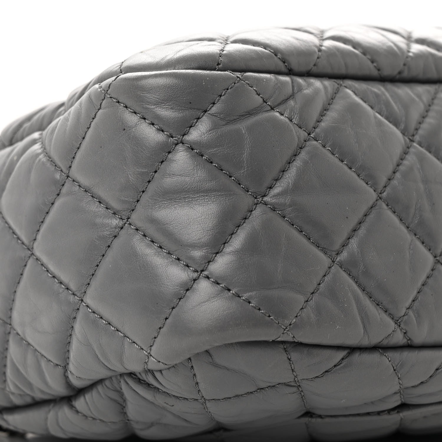 Chanel Aged Calfskin Quilted Medium Reissue Camera Case Grey 9 of 12