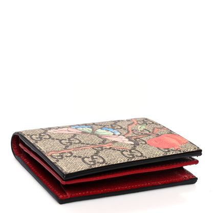 Gucci GG Supreme Monogram Tian Card Case Beige Multicolor Red 4 of 7