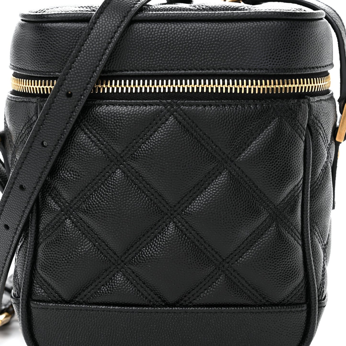 Grain de Poudre Quilted 80's Vanity Bag Black