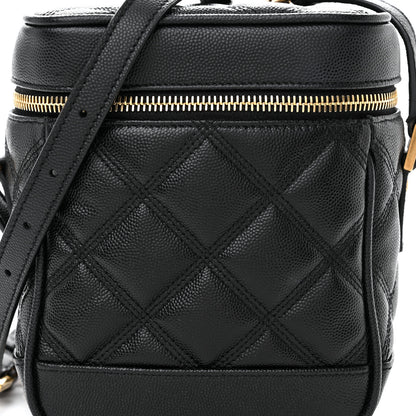 Saint Laurent Grain de Poudre Quilted 80's Vanity Bag Black 8 of 11