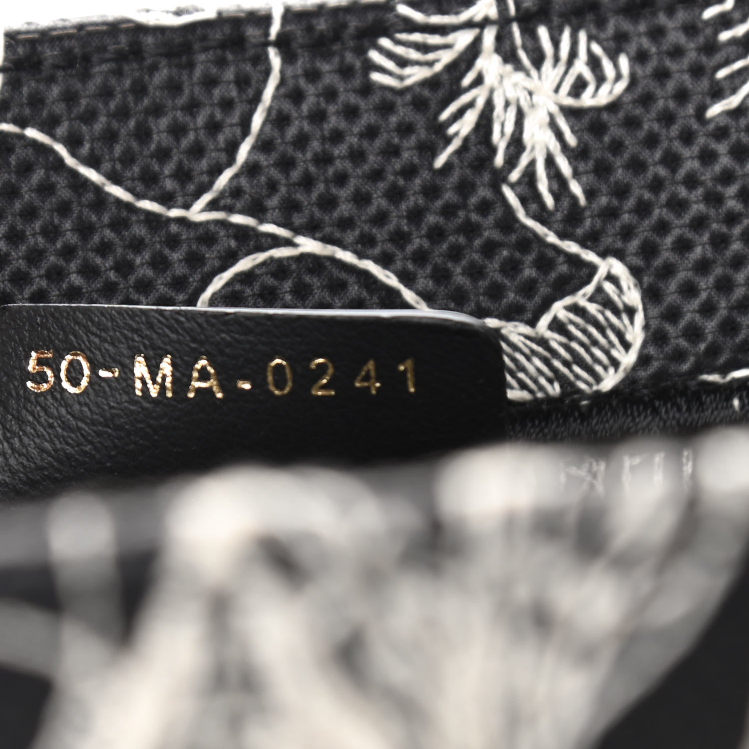 Christian Dior Canvas Embroidered Large Around The World Book Tote Black White 7 of 9