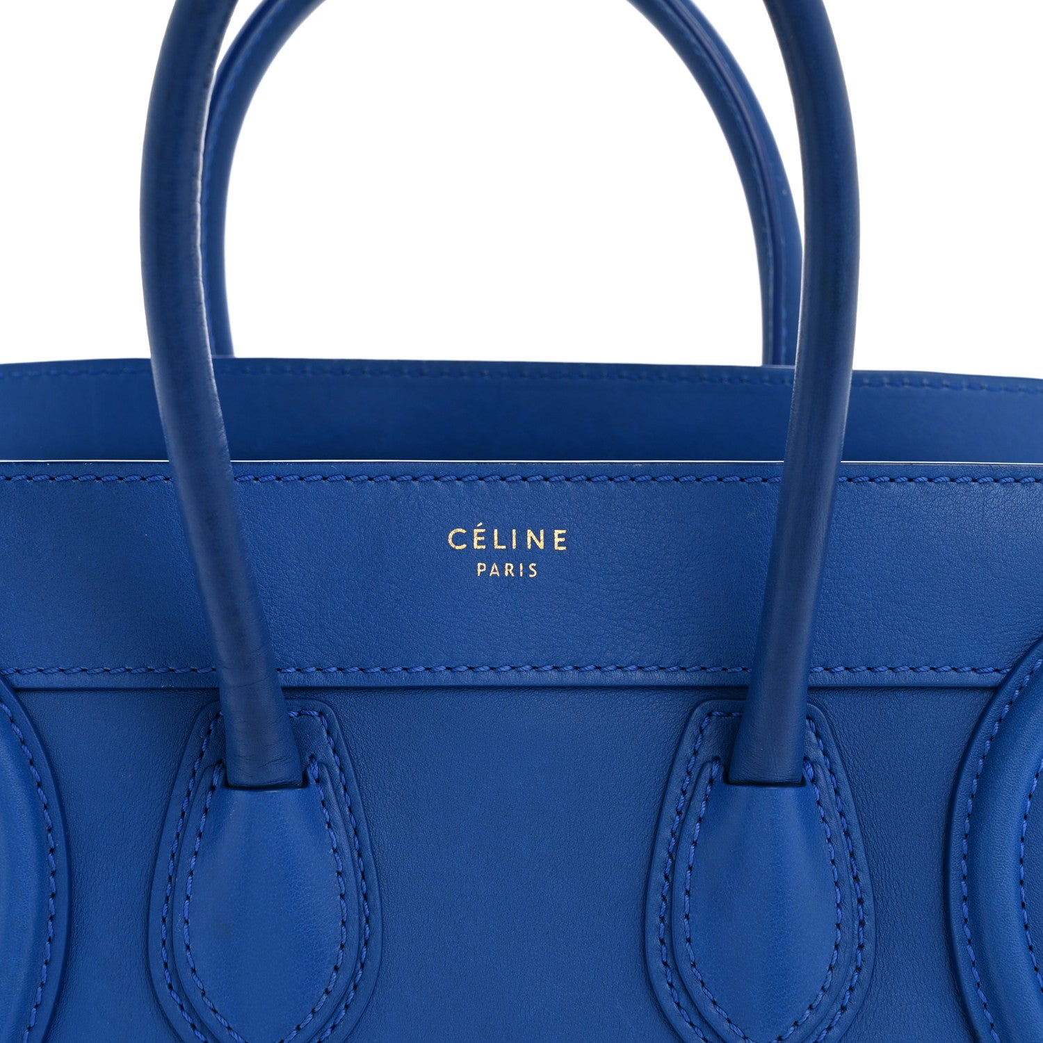 Celine Smooth Calfskin Micro Luggage Royal Blue 8 of 15