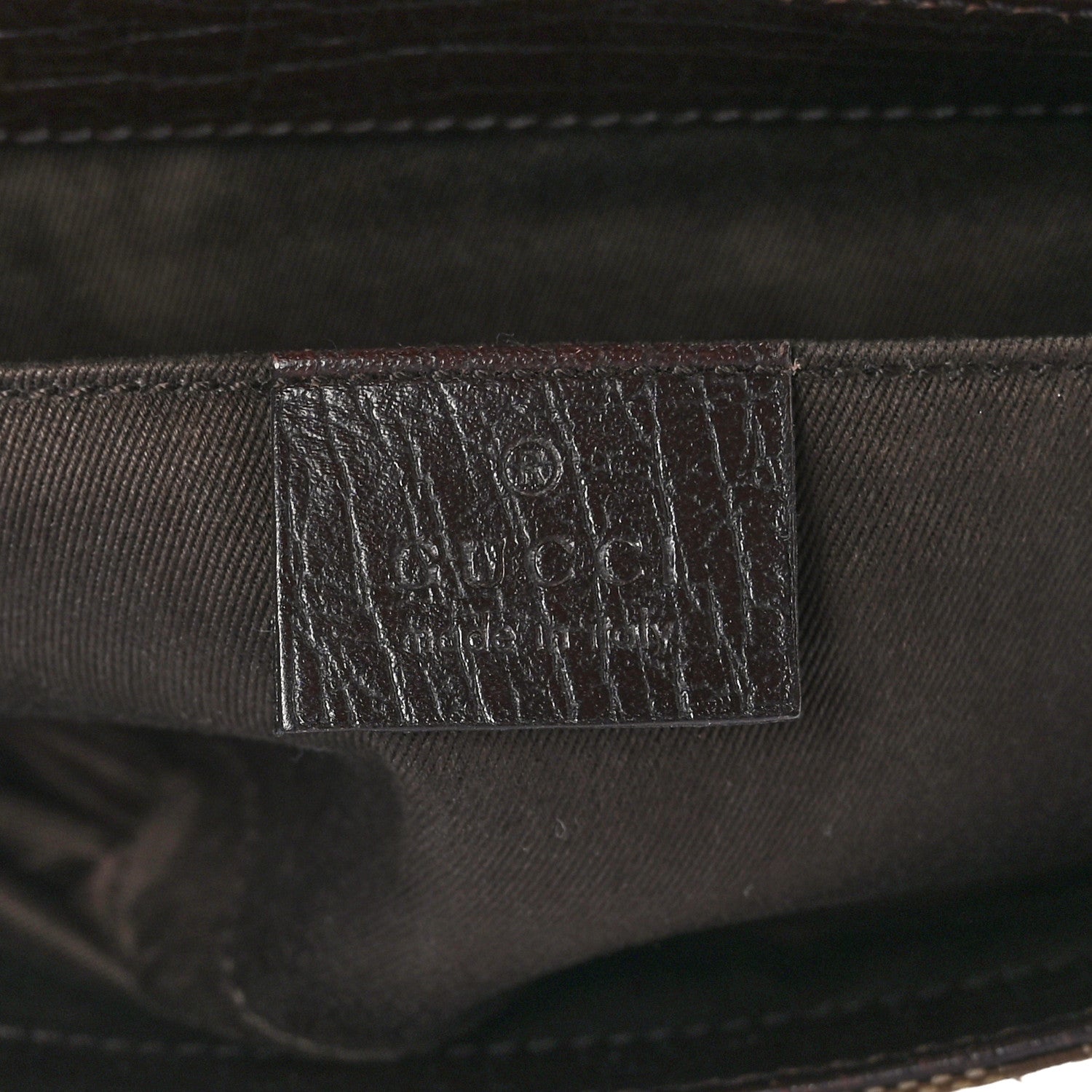 Gucci Monogram Horsebit Clutch Dark Brown 6 of 13