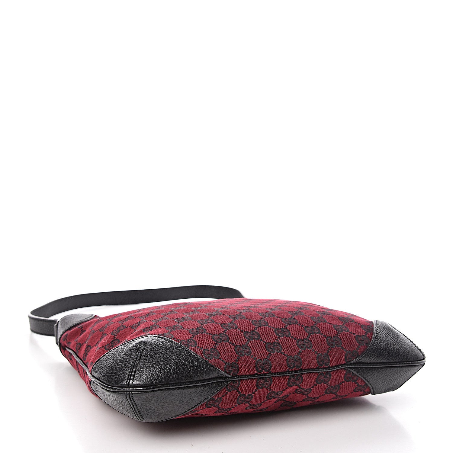 Gucci Denim Monogram Hobo Red 4 of 11