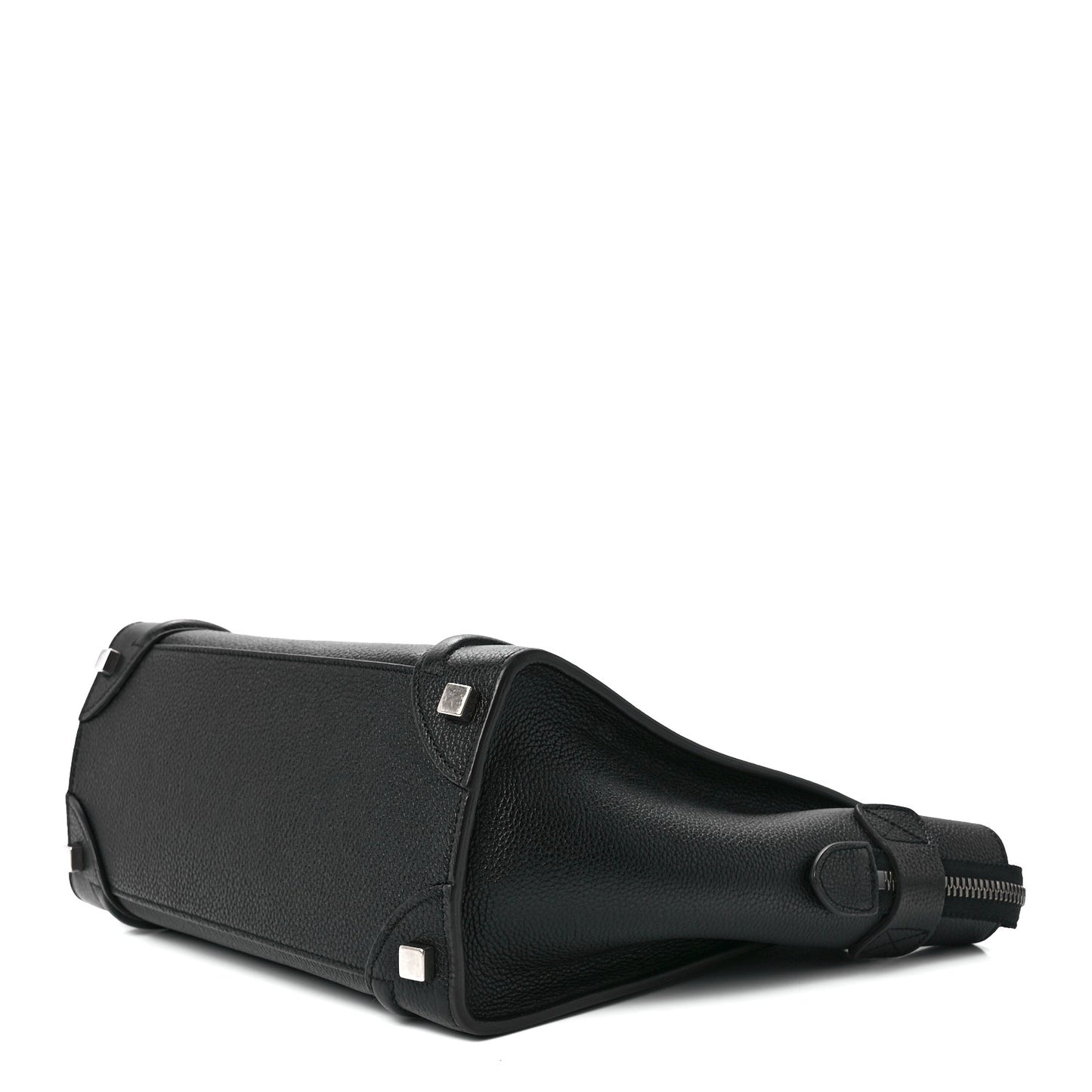 Drummed Calfskin Micro Luggage Black