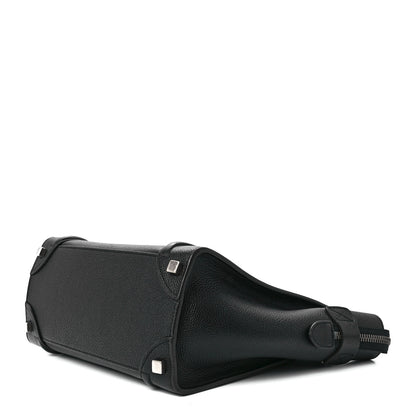 Celine Drummed Calfskin Micro Luggage Black 8 of 10