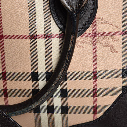 Burberry Haymarket Check Small Orchard Bowling Bag Chocolate 16 of 17