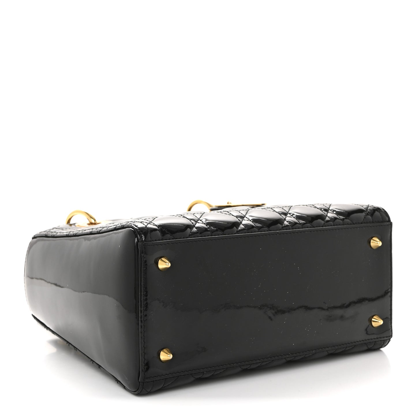 Patent Cannage Medium Lady Dior Black