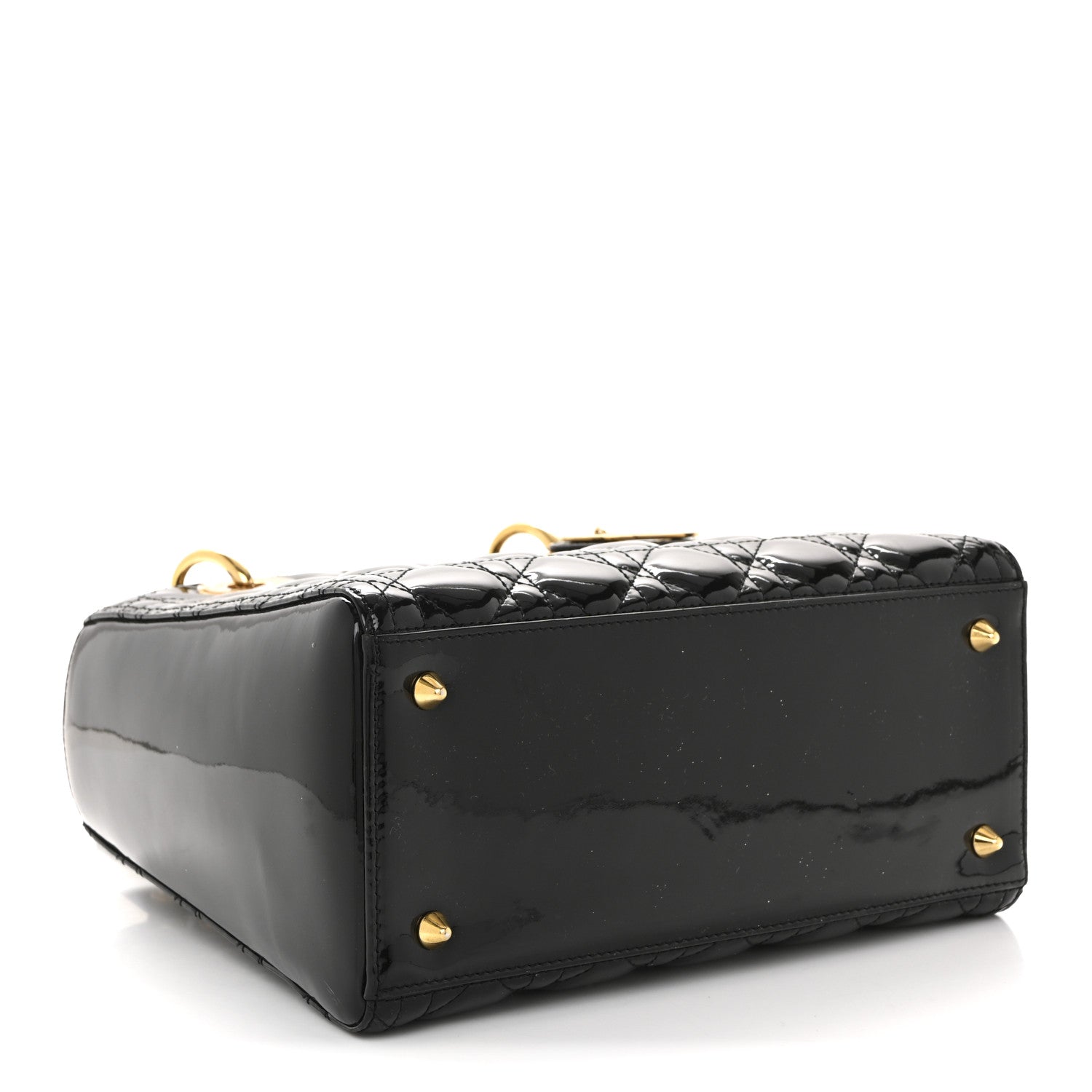 Christian Dior Patent Cannage Medium Lady Dior Black 4 of 14