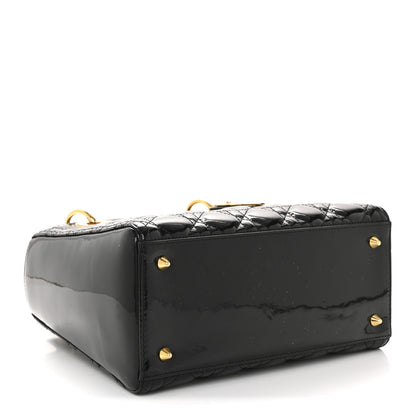 Christian Dior Patent Cannage Medium Lady Dior Black 4 of 14