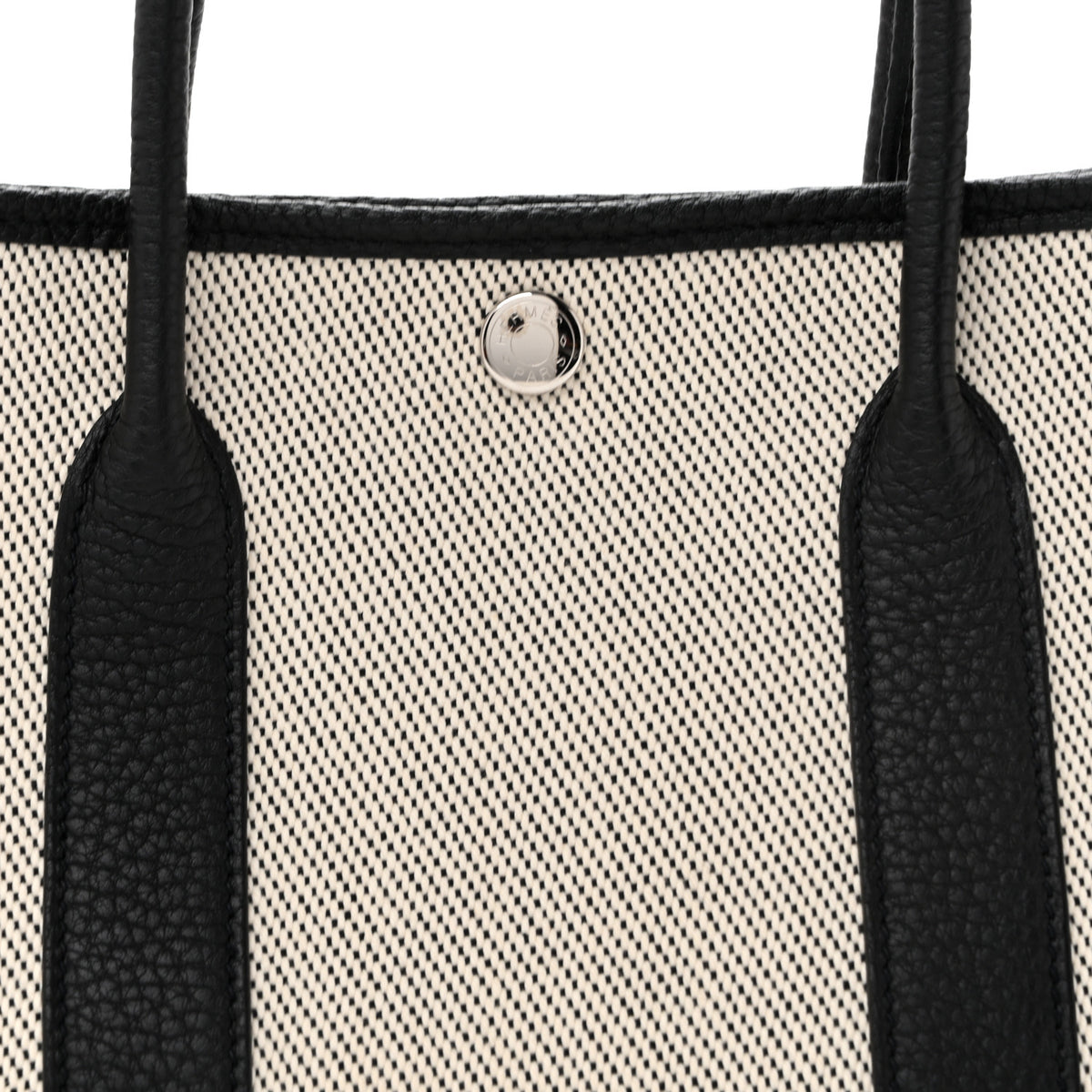 Twill H Negonda Garden Party 30 TPM Tote Ecru Black