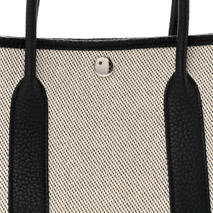 Hermes Twill H Negonda Garden Party 30 TPM Tote Ecru Black 8 of 11