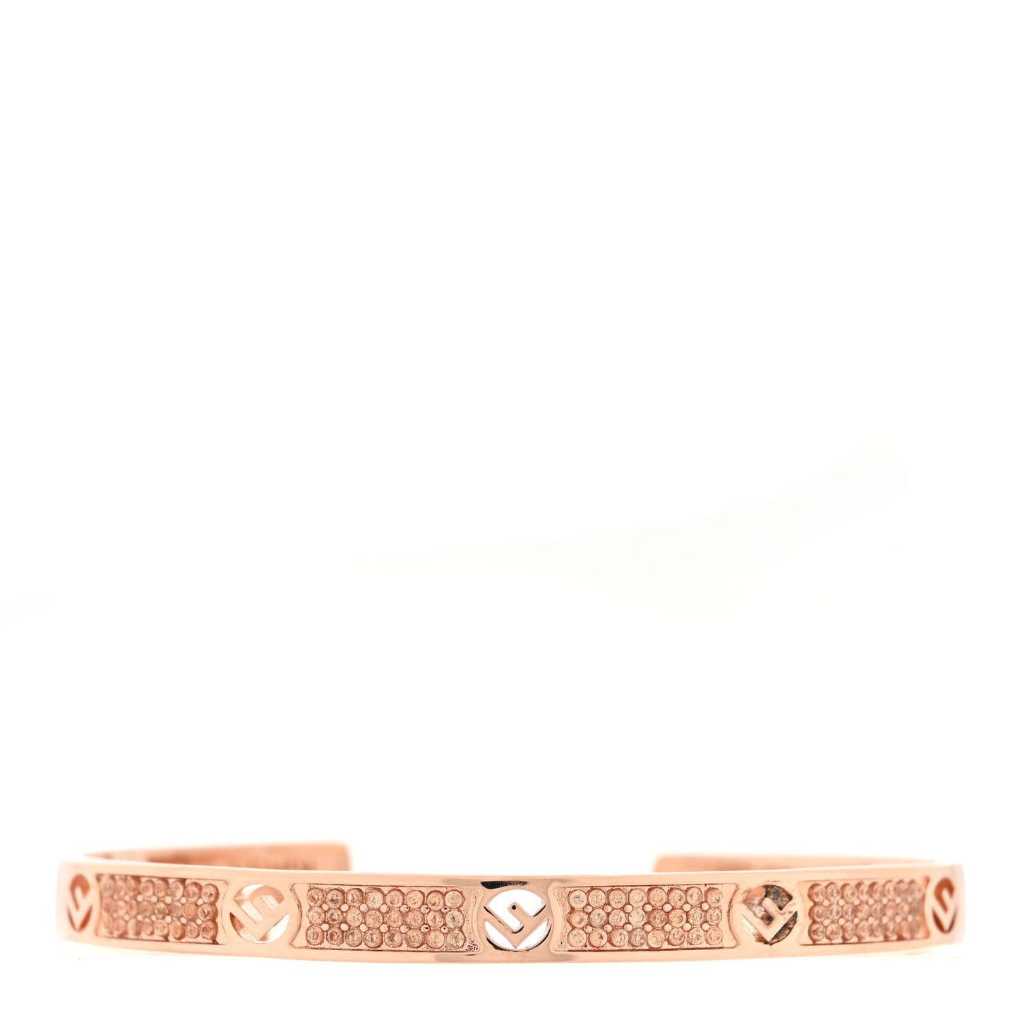 Metal Crystal F is Fendi Bracelet L Rose Gold