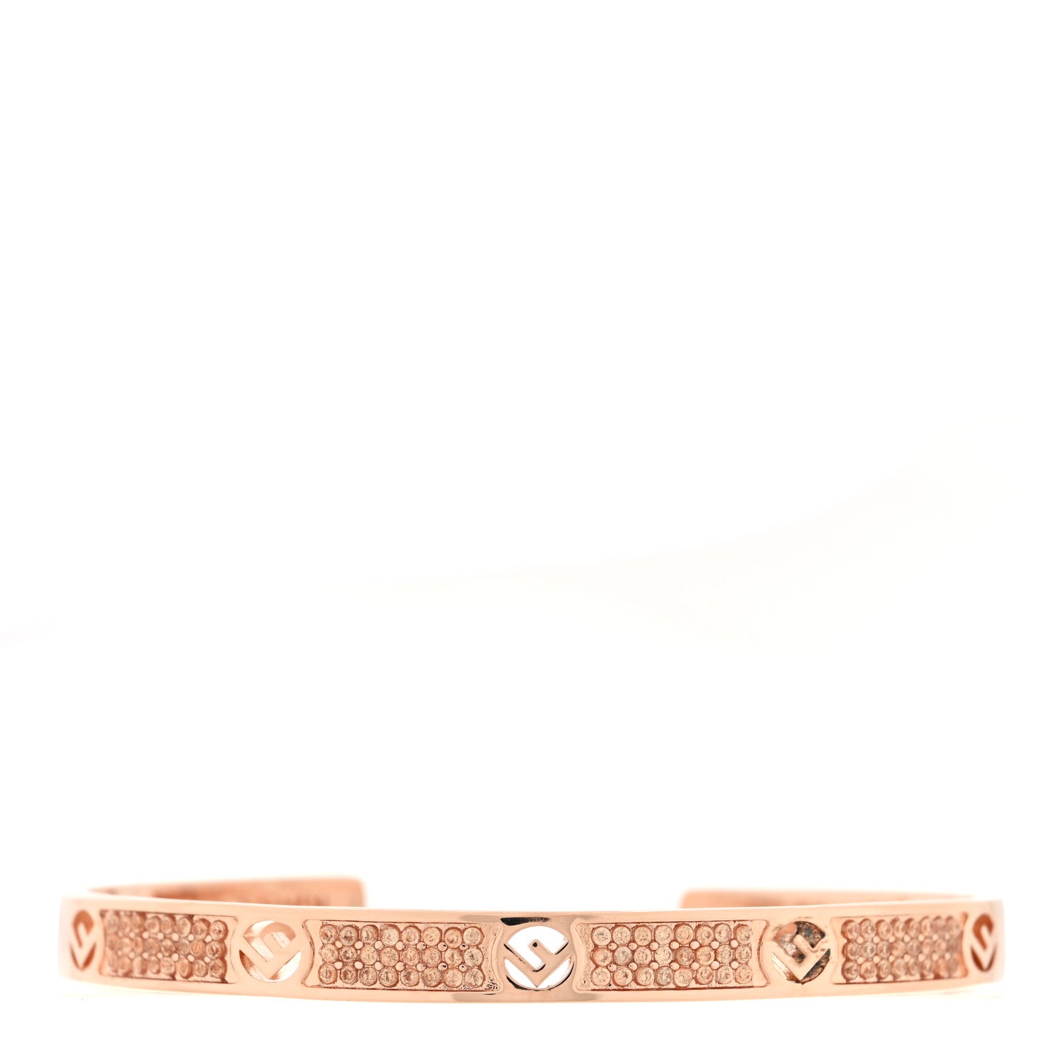 Fendi Metal Crystal F is Fendi Bracelet L Rose Gold 1 of 4