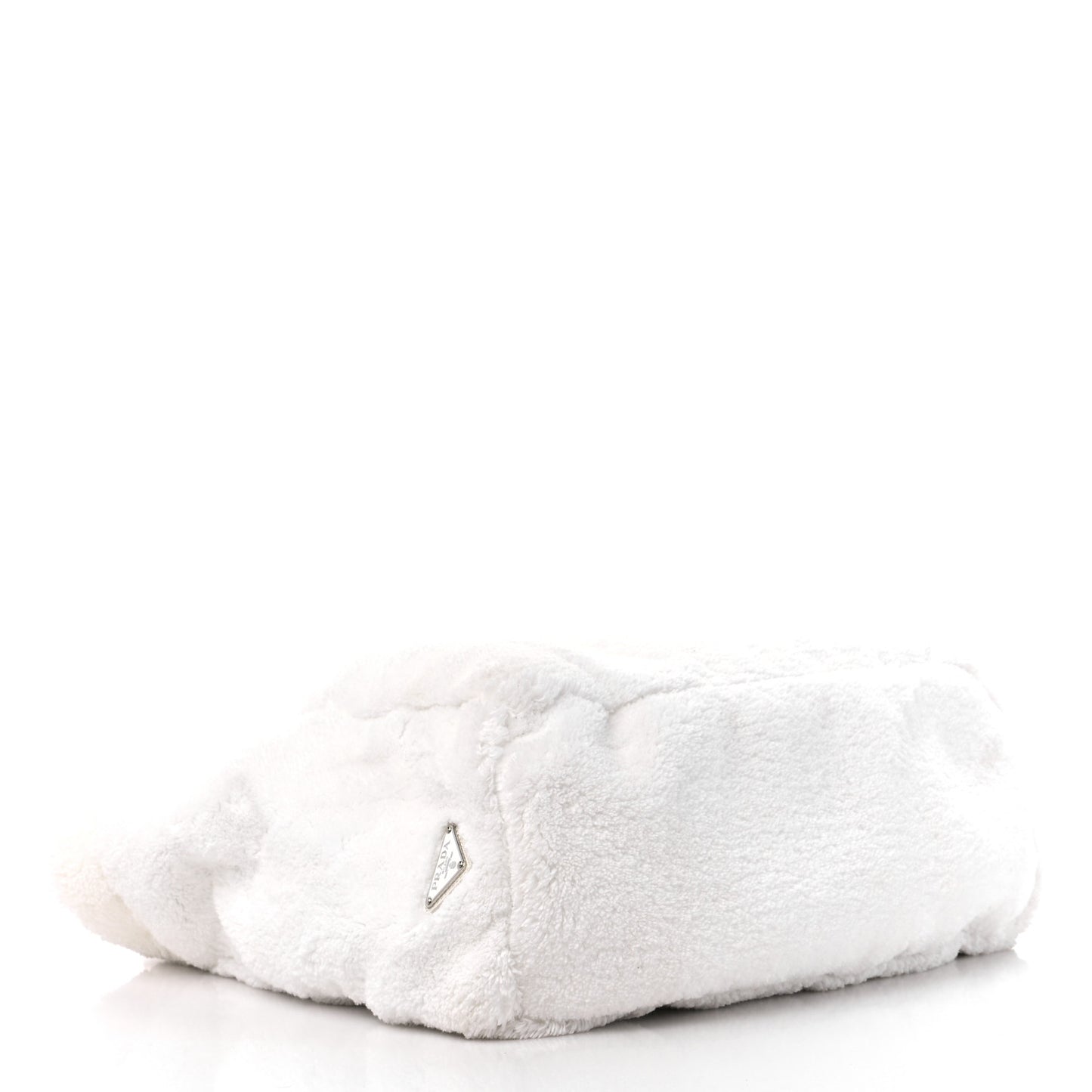 Terry Cloth Tote Bag White Black