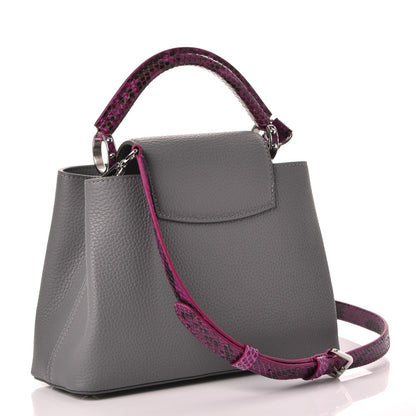 Louis Vuitton Taurillon Python Capucines BB Gris Fuchsia 3 of 8