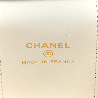 Chanel Caviar Quilted Enamel Coco Casino Mini Vanity Case With Chain White 6 of 12