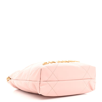 Chanel Shiny Calfskin Quilted Mini Chanel 22 Rose Clair 4 of 13