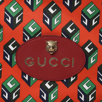 Gucci Cotton GG Wallpaper Neo Vintage Drawstring Backpack Vulcanic Red 10 of 10