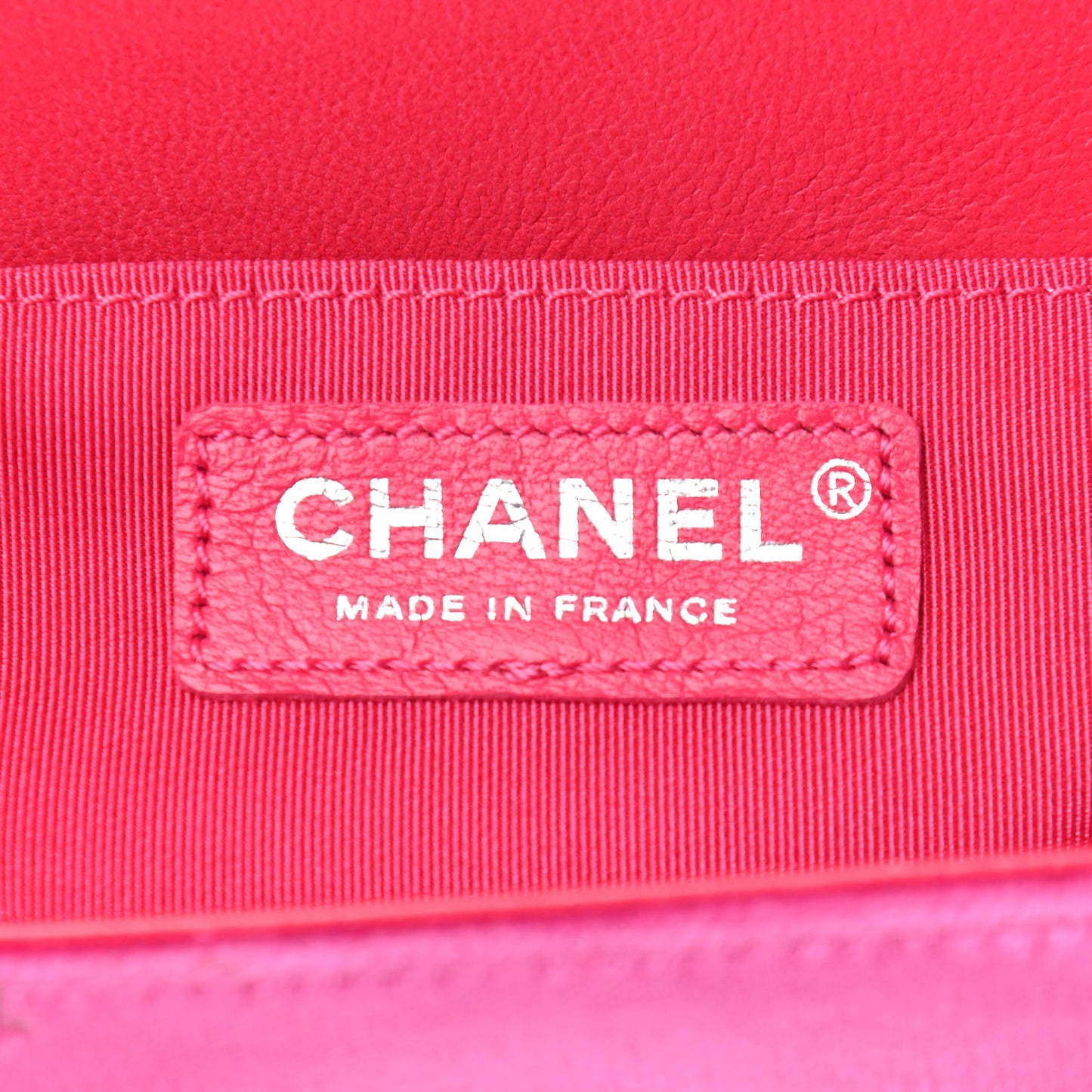 Velvet Quilted Medium Boy Flap Fuchsia